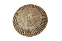 Woven basket on a white background